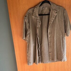 Abercrombie & Fitch Men's Tan Short Sleeve Shirt Jacket